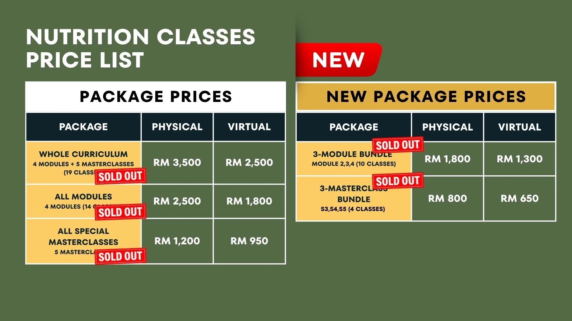 Oct 2026 PRICE LIST